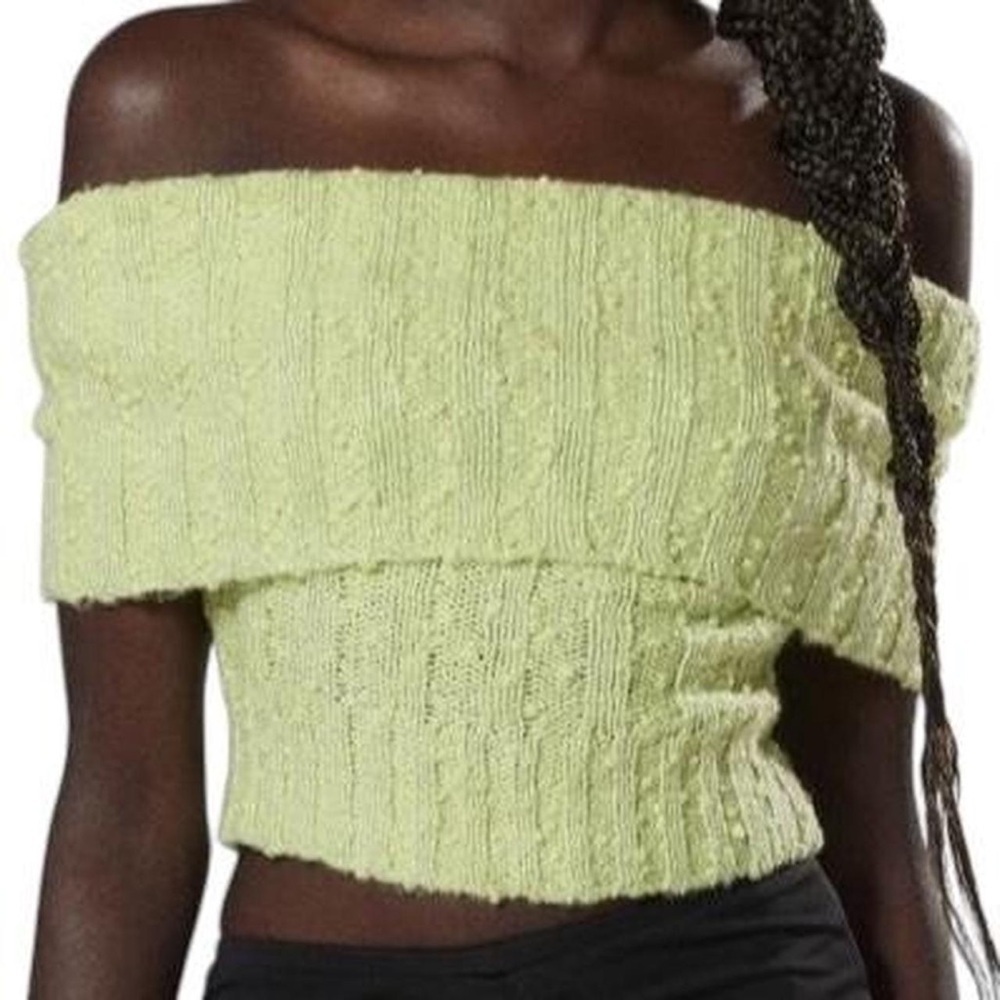 Silence + Noise Starlet Off-The-Shoulder Knit Top  in XS
